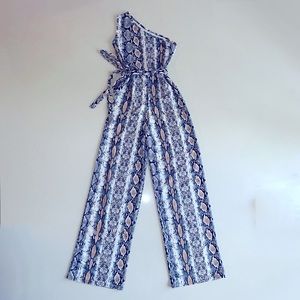 Snake print jump suit